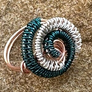 Elegant Spiral Wire Wrapped Ring